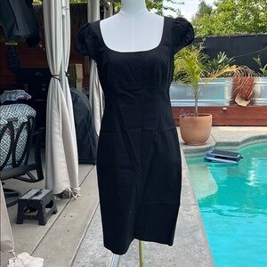 London Times Black Midi Dress